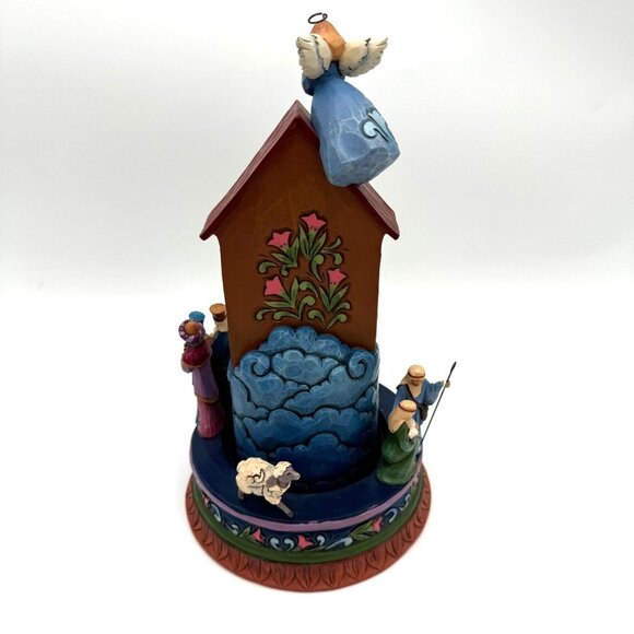 Jim Shore Manual Revolving Nativity 11" Heartwood 2016 Messiah Savior King - Picture 7 of 8